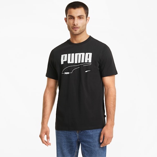 Rebel Men's  T-shirt, Puma Black