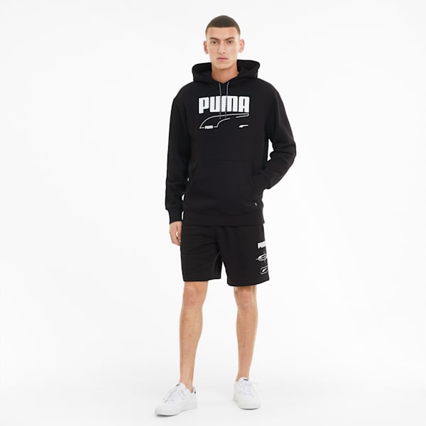 Rebel Mens' Hoodie, Puma Black, extralarge