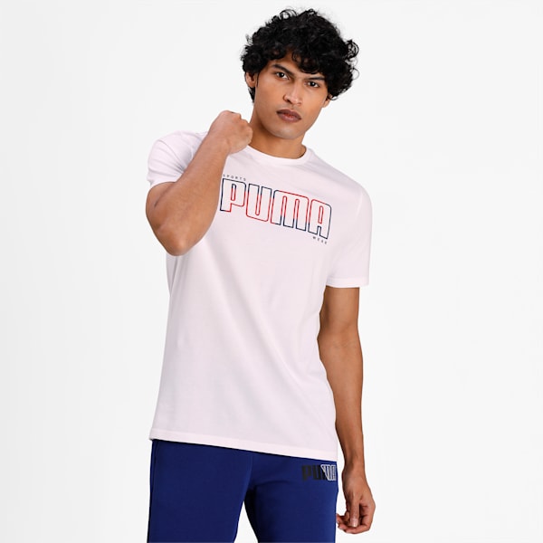 Athletics Big Logo Men's  T-shirt, Puma White, extralarge-IND