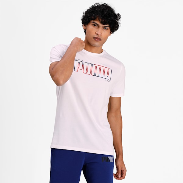 Athletics Big Logo Men's  T-shirt, Puma White, extralarge-IND
