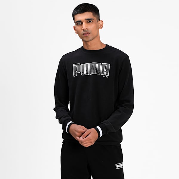Puma sweater mens black hotsell