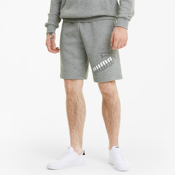 Big Logo Men's Shorts, Medium Gray Heather, extralarge