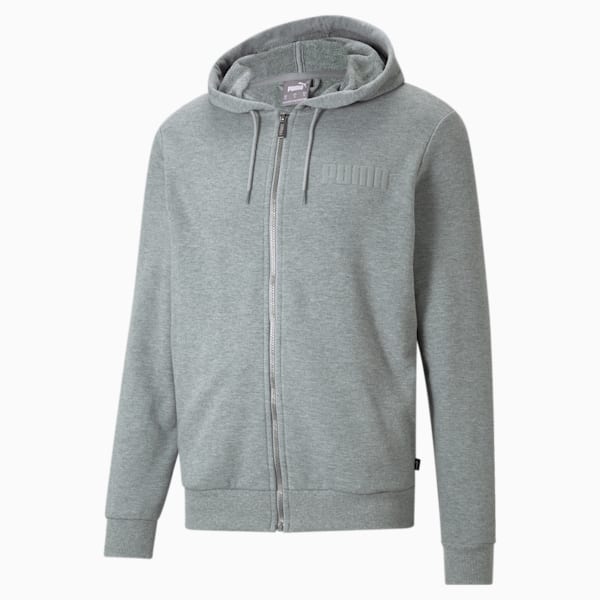 Modern Basics Men's Full Zip Hoodie, Medium Gray Heather, extralarge-IND