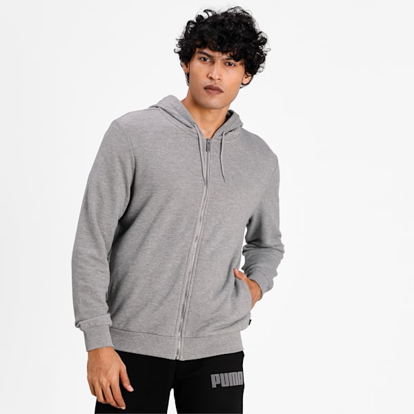 Modern Basics Men's Full Zip Hoodie, Medium Gray Heather, extralarge-IND