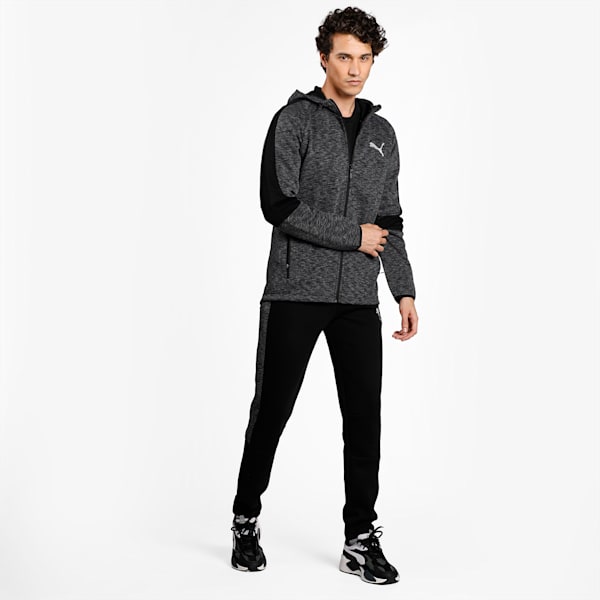 Evostripe Full-Zip Men's Slim Hoodie, Puma Black, extralarge-IND