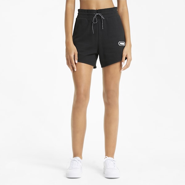 Shorts cintura alta Rebel Mujer, Puma Black, extralarge