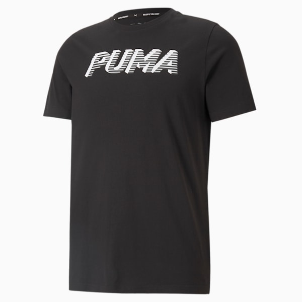 Modern Sports Logo Men's  T-shirt, Puma Black, extralarge-IND