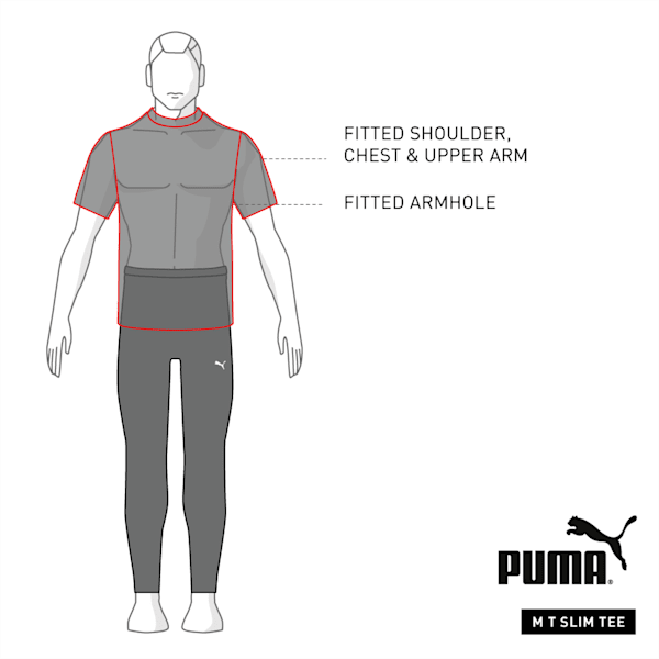 RTG Slim Fit Men's T-shirt, Puma Black