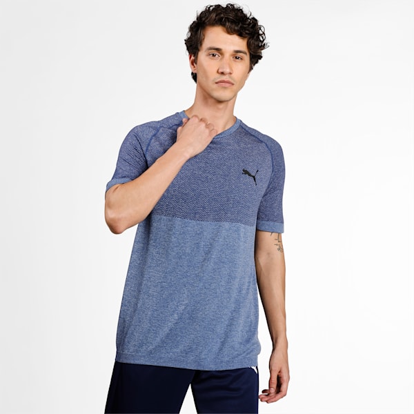 RTG evoKNIT Basic Men's Slim T-shirt, Elektro Blue, extralarge-IND