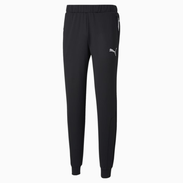 RTG Slim Fit Knitted Men's Sweat Pants, Puma Black, extralarge-AUS