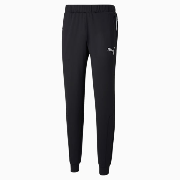 RTG Slim Fit Knitted Men's Sweat Pants, Puma Black, extralarge-IND