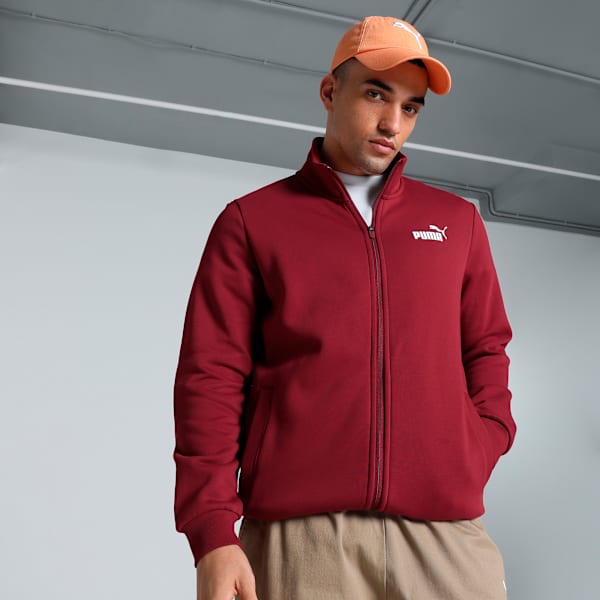Clean Slim Fit Men's Track Suit, Intense Red, extralarge-IND