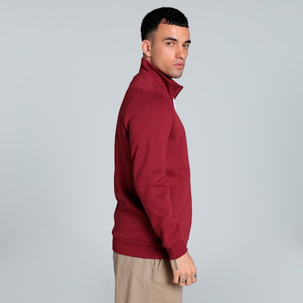 Clean Slim Fit Men's Track Suit, Intense Red, extralarge-IND