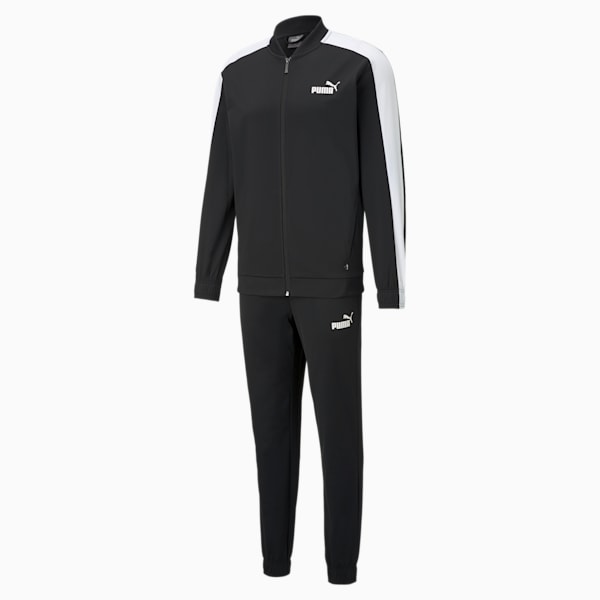 Baseball Tricot Men's Regular Fit Track Suit, Puma Black, extralarge-IND