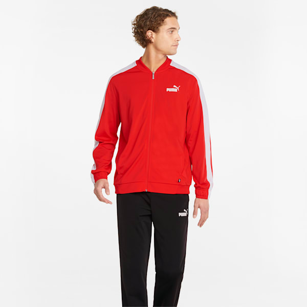 Baseball Tricot Men's Regular Fit Track Suit, High Risk Red, extralarge-IND