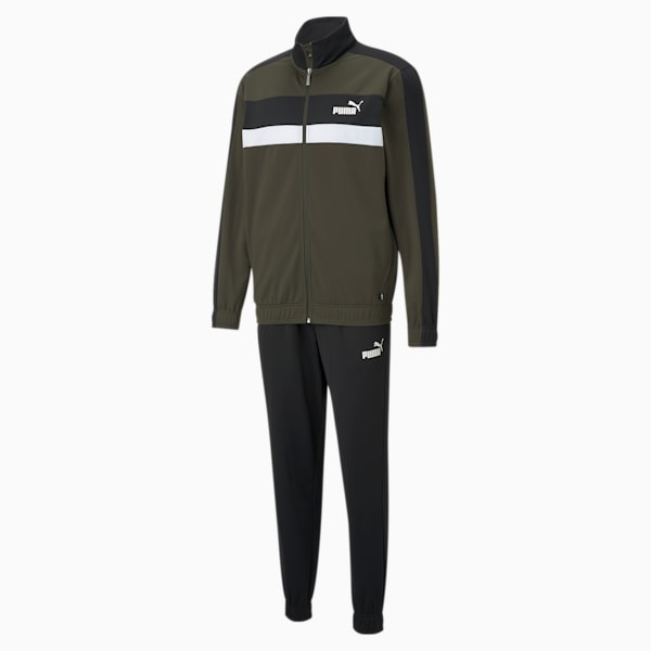 CB Retro Men's Regular Fit Tracksuit, Forest Night, extralarge-IND