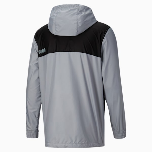 Half Zip Men's Windbreaker, Quarry-Puma Black, extralarge