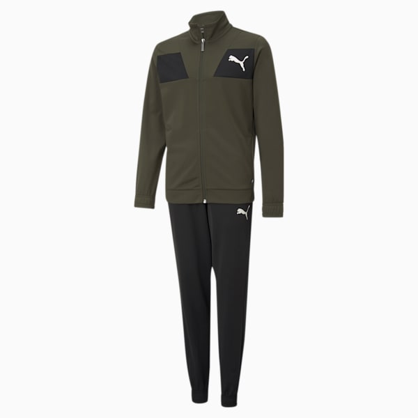 Polyester Youth Tracksuit, Forest Night, extralarge-IND