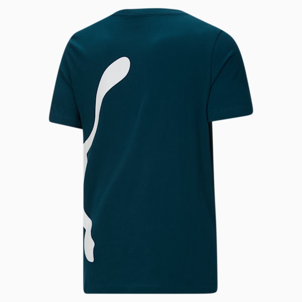 Men's Oversized Logo Tee, Digi-blue, extralarge