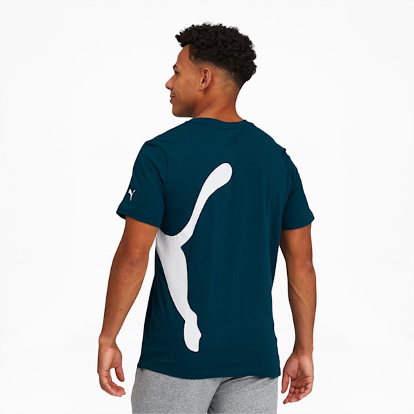 Men's Oversized Logo Tee, Digi-blue, extralarge