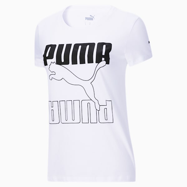 Big Cat Logo Fill Women's Tee, Puma White, extralarge