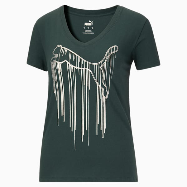 Faded Cat Women's Tee Inf, Green Gables-Silver, extralarge