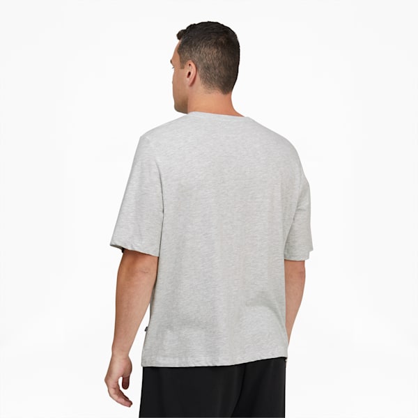 Essentials Men's Heather Tee BT, Puma White, extralarge