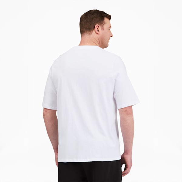 Essentials+ Men's V-Neck Tee BT, Puma White