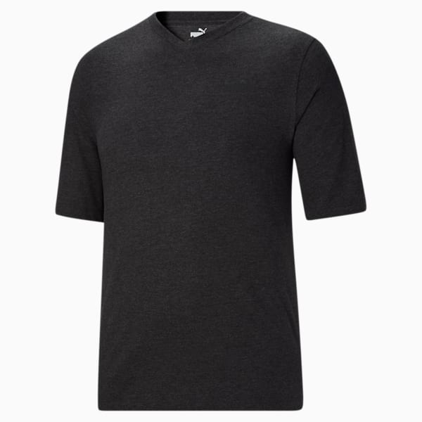 Camiseta con cuello en V Essentials+ BT para hombre, Dark Gray Heather, extragrande