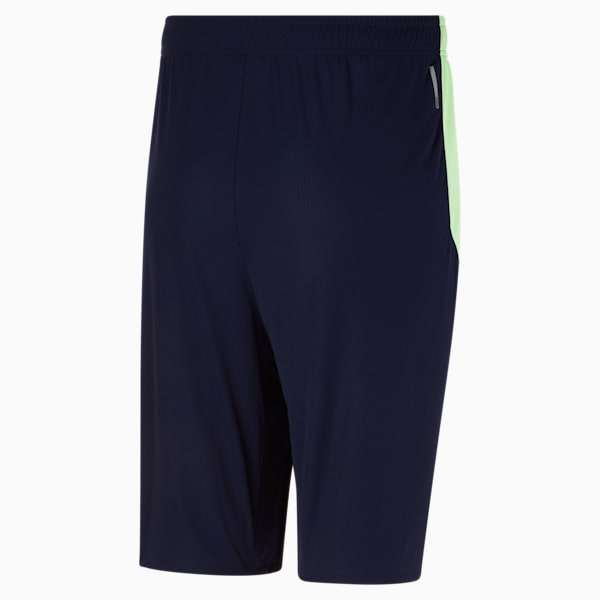 PUMA Cat Men's Training Shorts BT, Peacoat-Fizzy Lime, extralarge