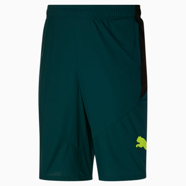 Short d'entraînement PUMA Cat BT, homme, Vert universitaire