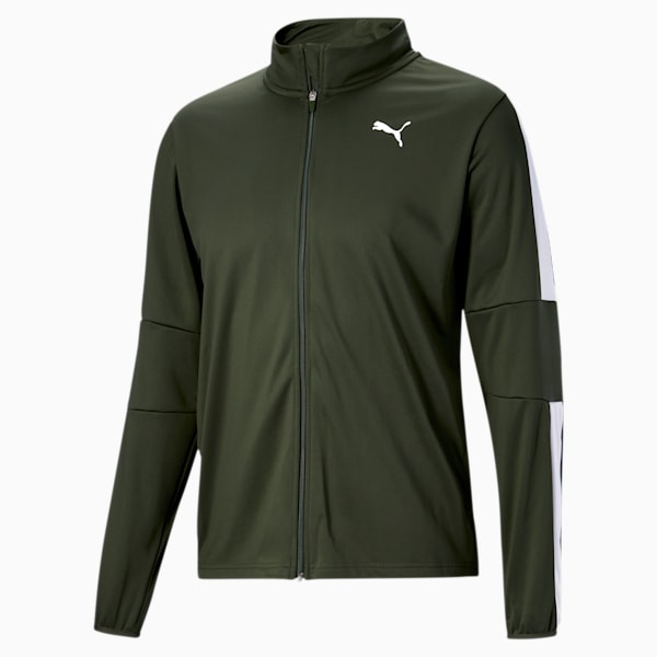 PUMA Blaster Men's Training Jacket BT, Thyme-Puma White, extralarge