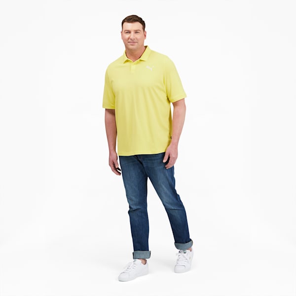 Essentials Men's Pique Polo BT, Yellow Pear, extralarge