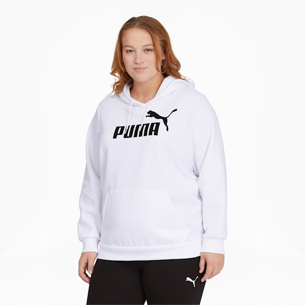 Essentials Women's Logo Hoodie PL, Puma White, extralarge