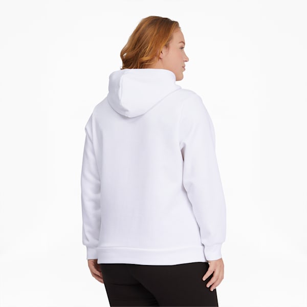 Essentials Women's Logo Hoodie PL, Puma White, extralarge