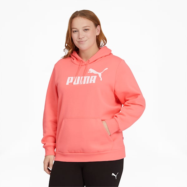 Essentials Women's Logo Hoodie PL, Salmon Rose, extralarge