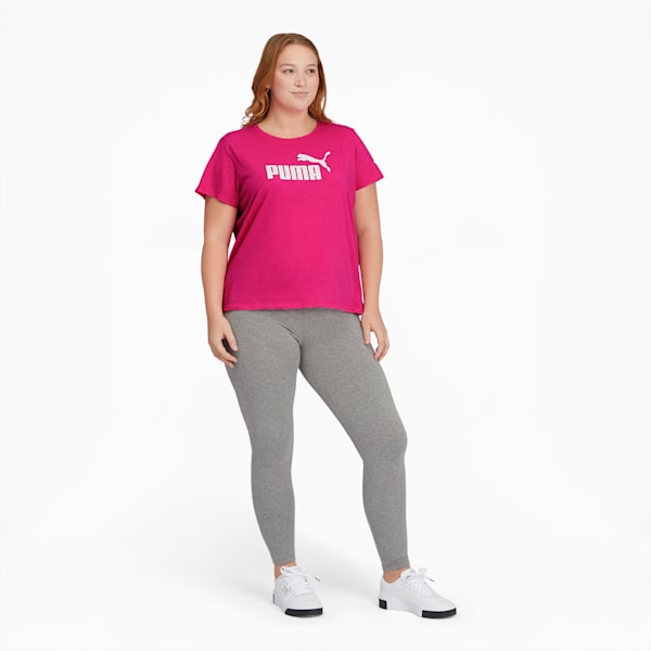Essentials+ Women's Logo Heather Tee PL, Glowing Pink Heather, extralarge