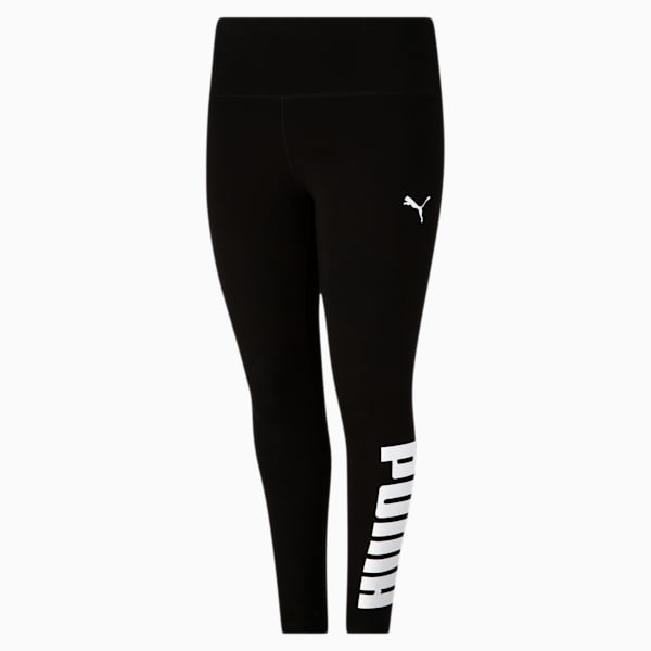 Athletic Women's Logo Leggings PL, Puma Black-Puma White, extralarge