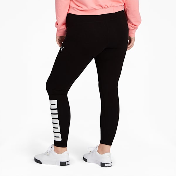 Athletic Women's Logo Leggings PL, Puma Black-Puma White, extralarge