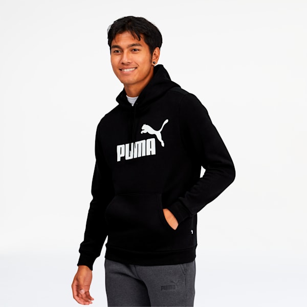 Essentials Big Logo Men's Hoodie, Cotton Black, extralarge