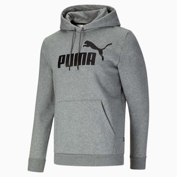 Essentials Big Logo Men's Hoodie, Medium Gray Heather, extralarge