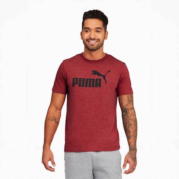Essentials Men's Heather Tee, Red Dahlia, extralarge