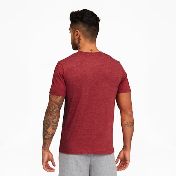 Essentials Men's Heather Tee, Red Dahlia, extralarge