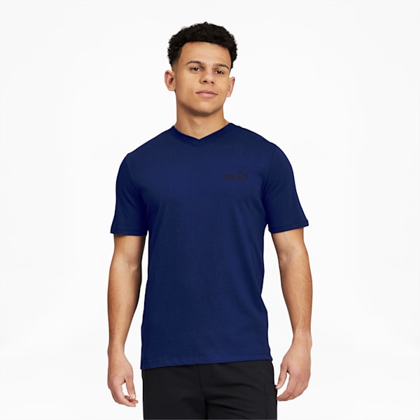 Essentials+ Men's V-Neck Tee, Elektro Blue, extralarge