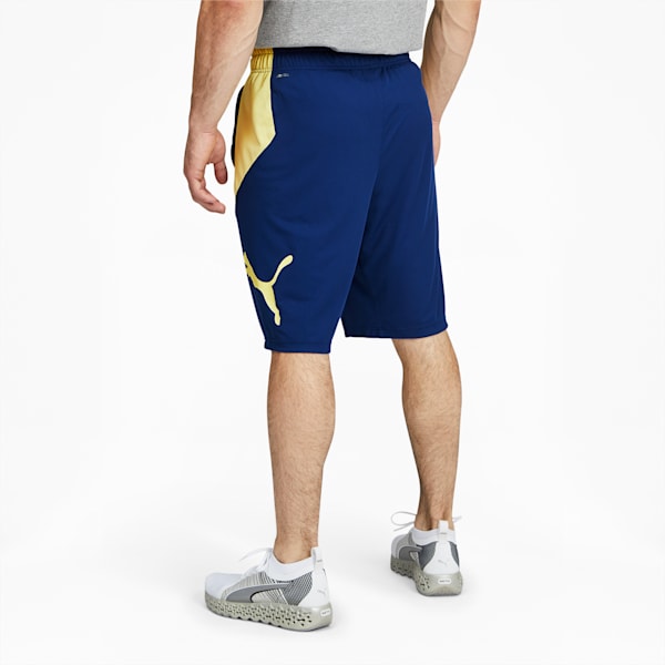PUMA Cat Men's Training Shorts, Elektro Blue-Yellow Pear, extralarge