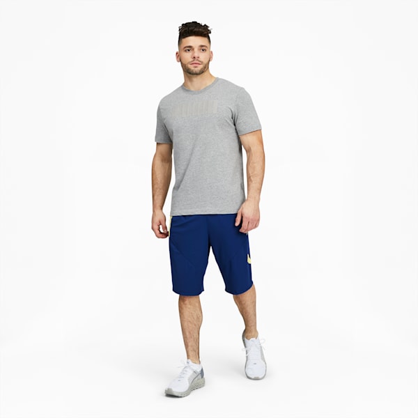 PUMA Cat Men's Training Shorts, Elektro Blue-Yellow Pear, extralarge