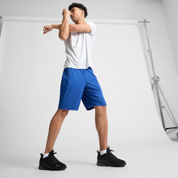 Shorts de entrenamiento para hombre PUMA Cat, Cobalt Glaze-PUMA White, extralarge