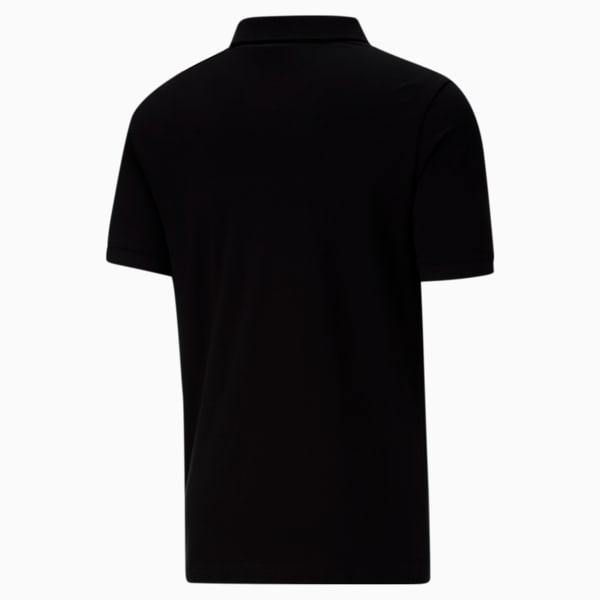 Camiseta tipo polo de piqué Essentials para hombre, Cotton Black-Cat, extralarge