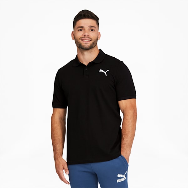 Essentials Men's Pique Polo, Cotton Black-Cat, extralarge