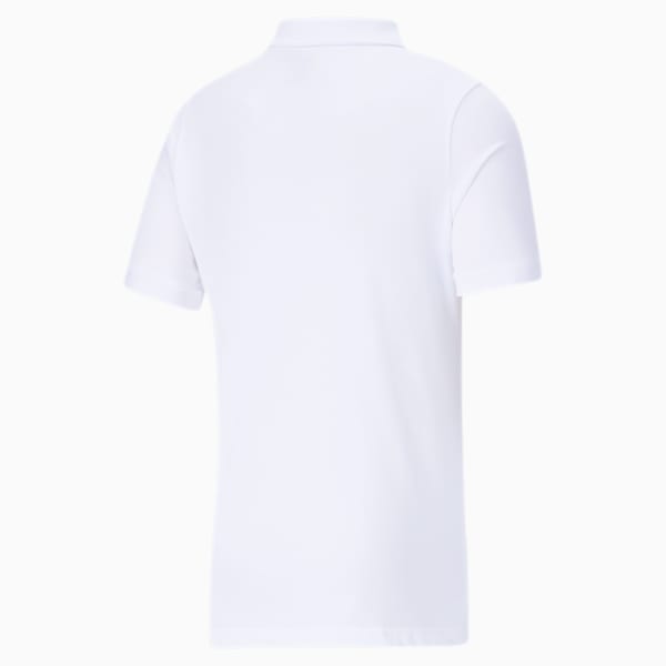 Camiseta tipo polo de piqué Essentials para hombre, Puma White-Cat, extralarge